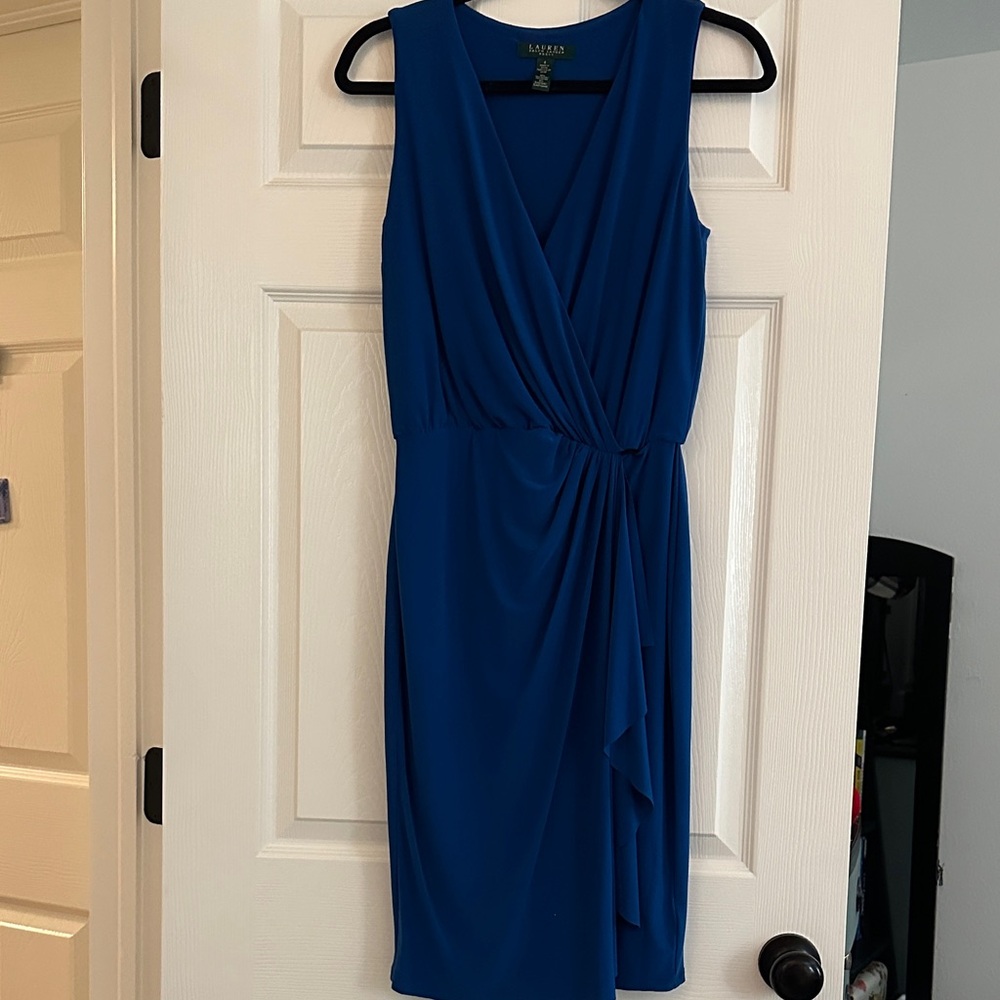 Lauren Ralph Lauren Royal Blue Midi Dress